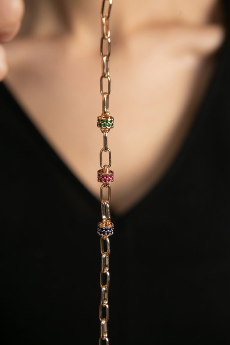 Heliophilia Silver Pulsera de Metal Multicolor con Circonitas CBL9448 Heliophilia Silver Pulsera de Metal Multicolor con Circonitas CBL9448